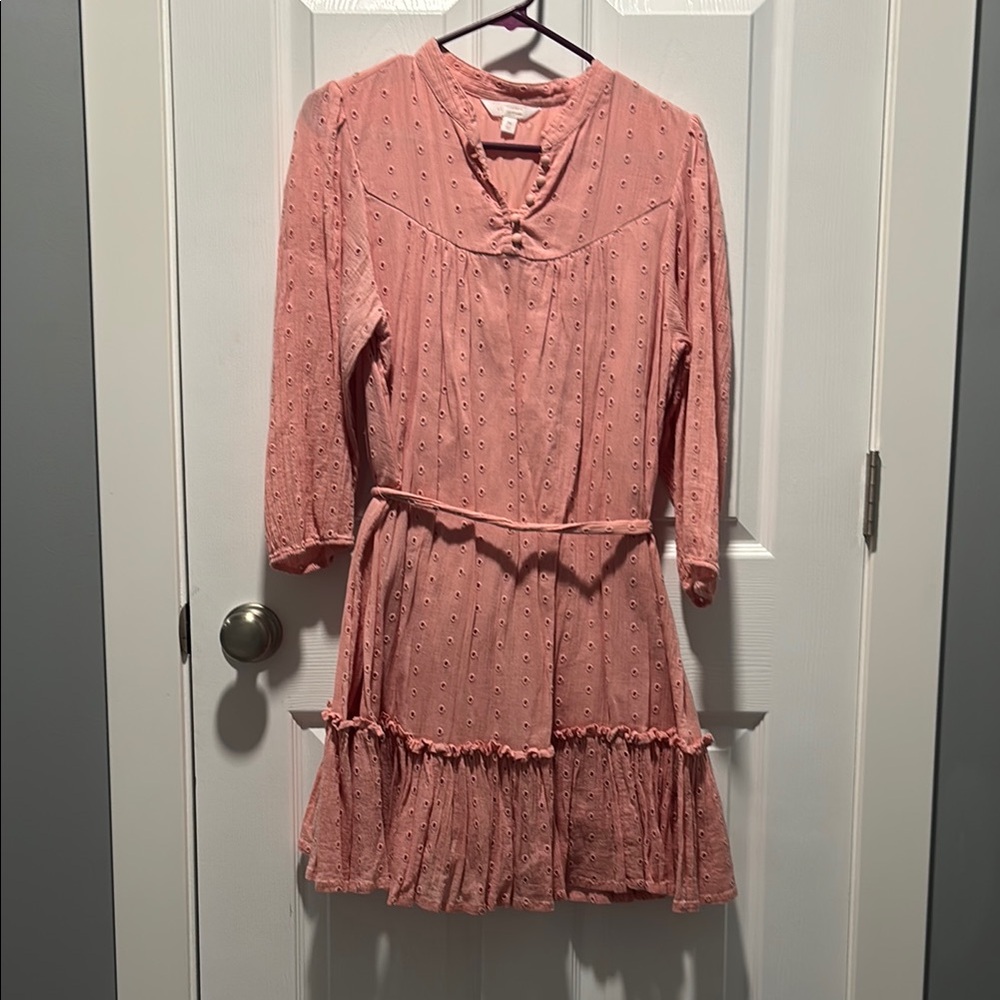 Pink Eyelet Dress